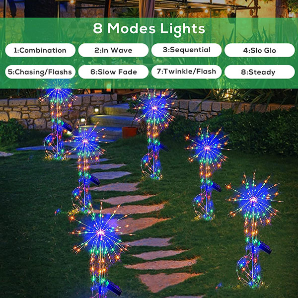 Dandelion Firework Solar Lights 8 modes