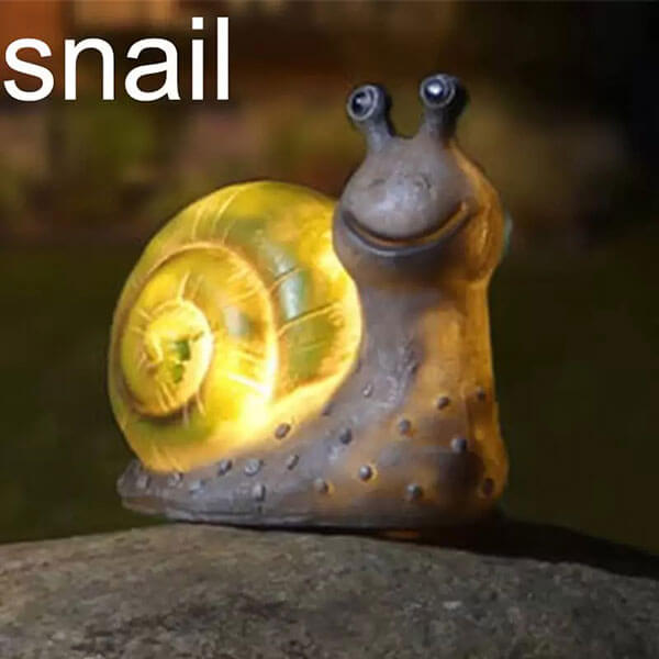 resin animal solar lights snail