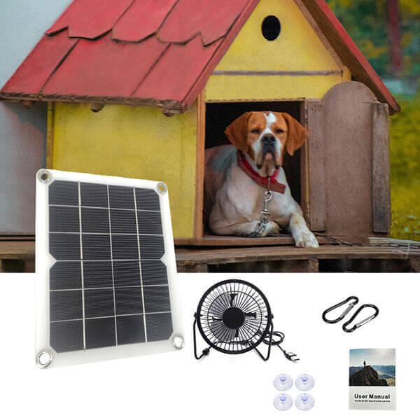 Solar dog house fan 2