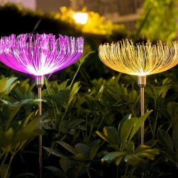 Solar jellyfish lights with 7 colors changing LED
