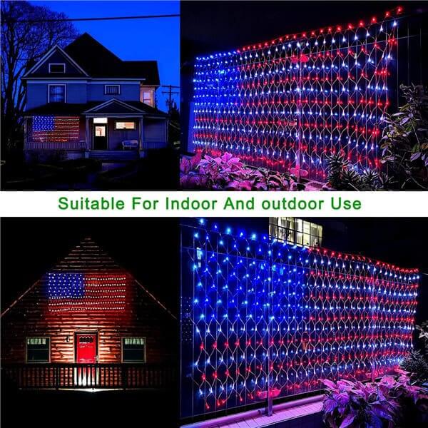 Solar American flag lights 5
