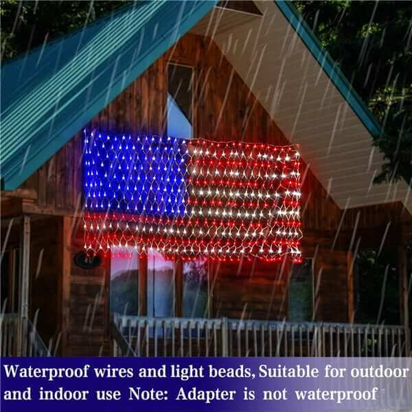 Solar American flag lights 7