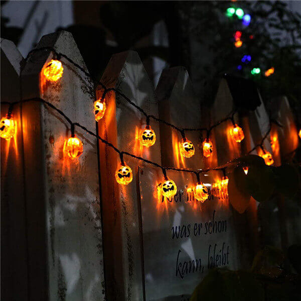 Solar Halloween pumpkin string lights 11