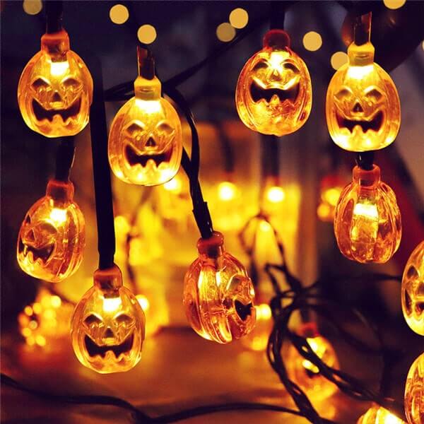 Solar Halloween pumpkin string lights 13