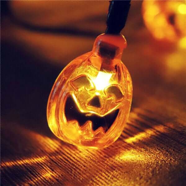 Solar Halloween pumpkin string lights 15