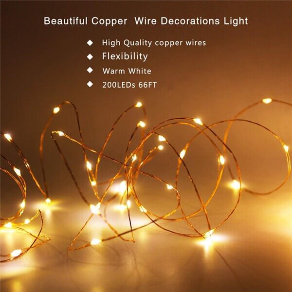 Solar copper wire string lights 11