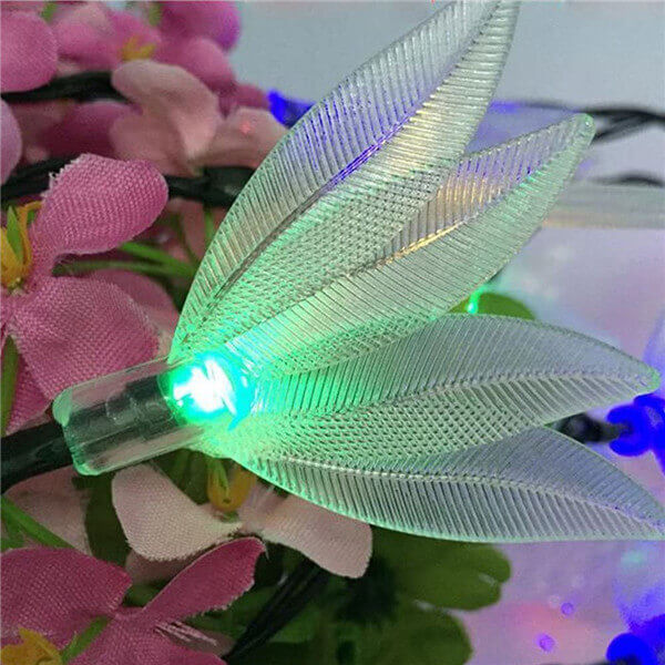 Solar four leaf flower string lights 10