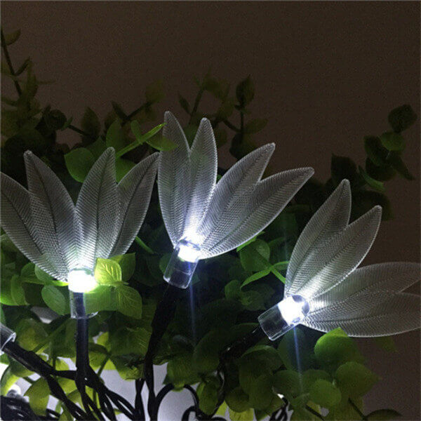Solar four leaf flower string lights 3
