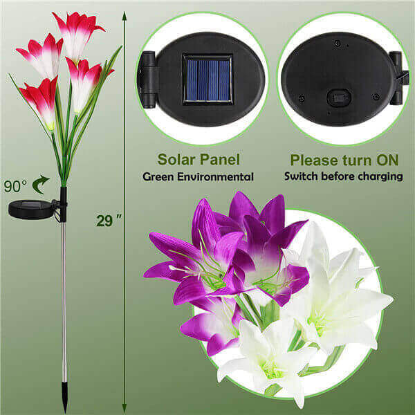 Solar lily flower lights 10