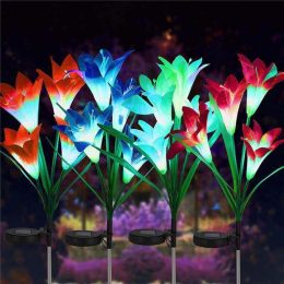 Solar lily flower lights