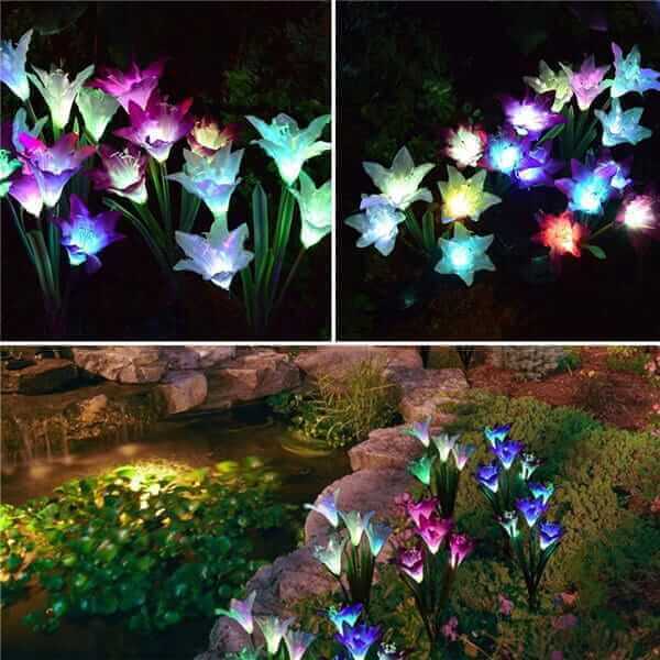 Solar lily flower lights 5