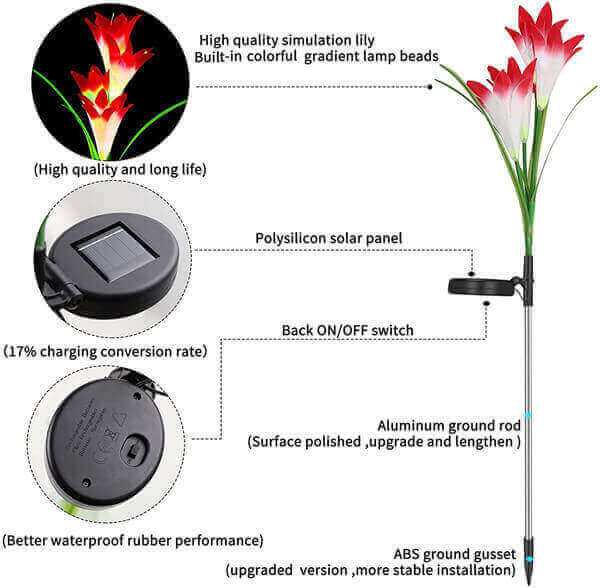 Solar lily flower lights 7