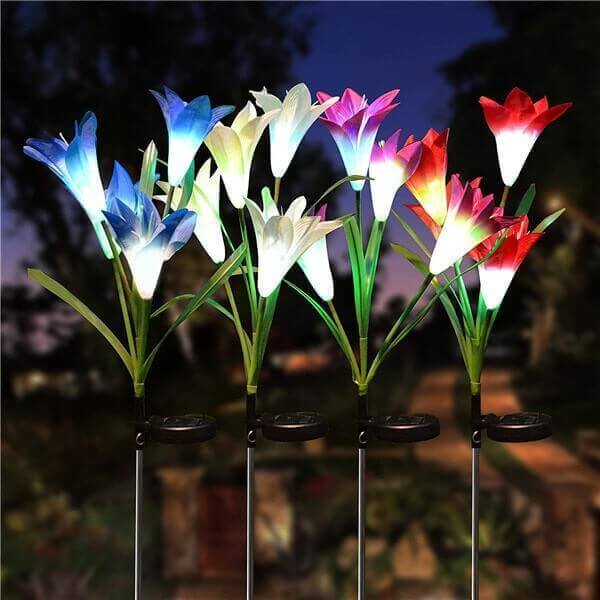 Solar lily flower lights 9