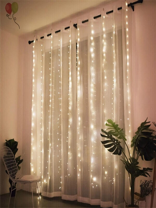 Solar curtain string lights 7