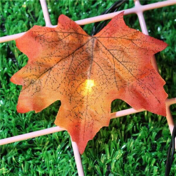 Solar maple leaves string lights 13