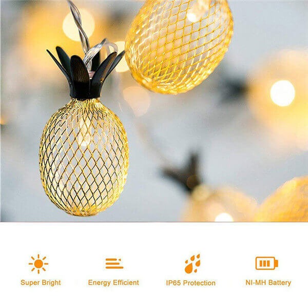 Solar pineapple string lights 16