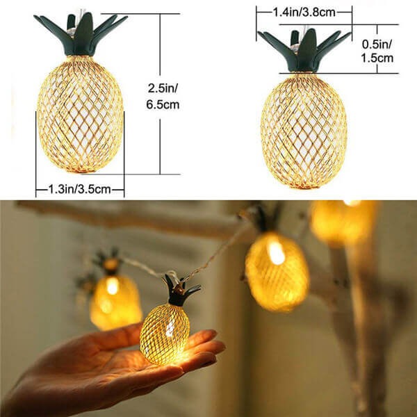 Solar pineapple string lights 17