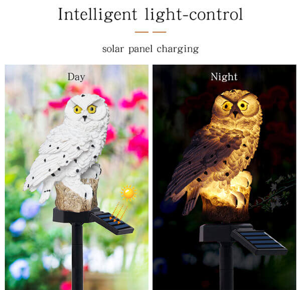 Solar powered owl garden lights 11