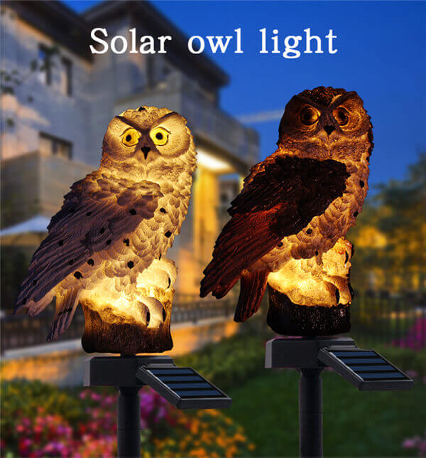 Solar powered owl garden lights 5