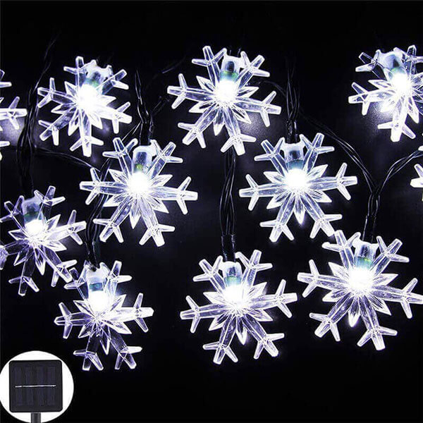solar snowflake lights