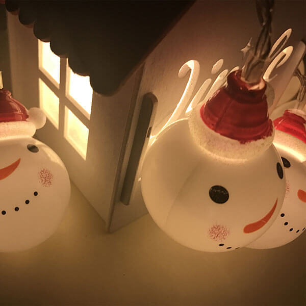solar Christmas snowman lights 5