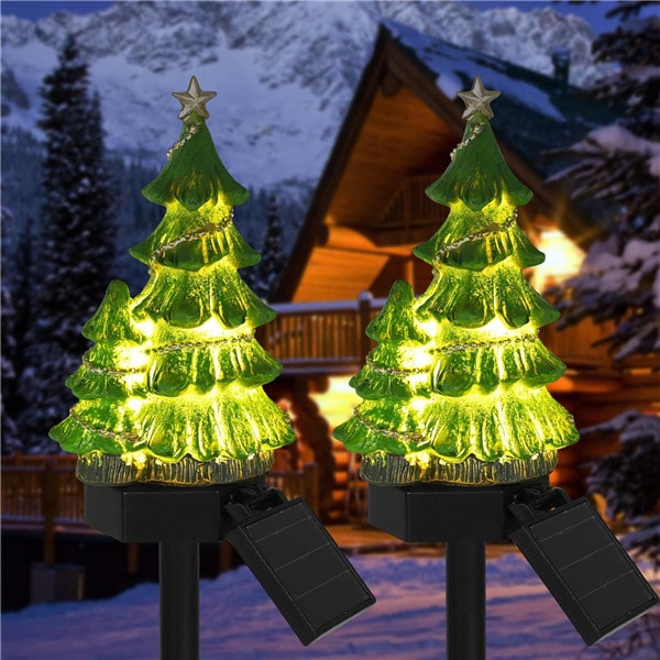green and gold christmas tree 2
